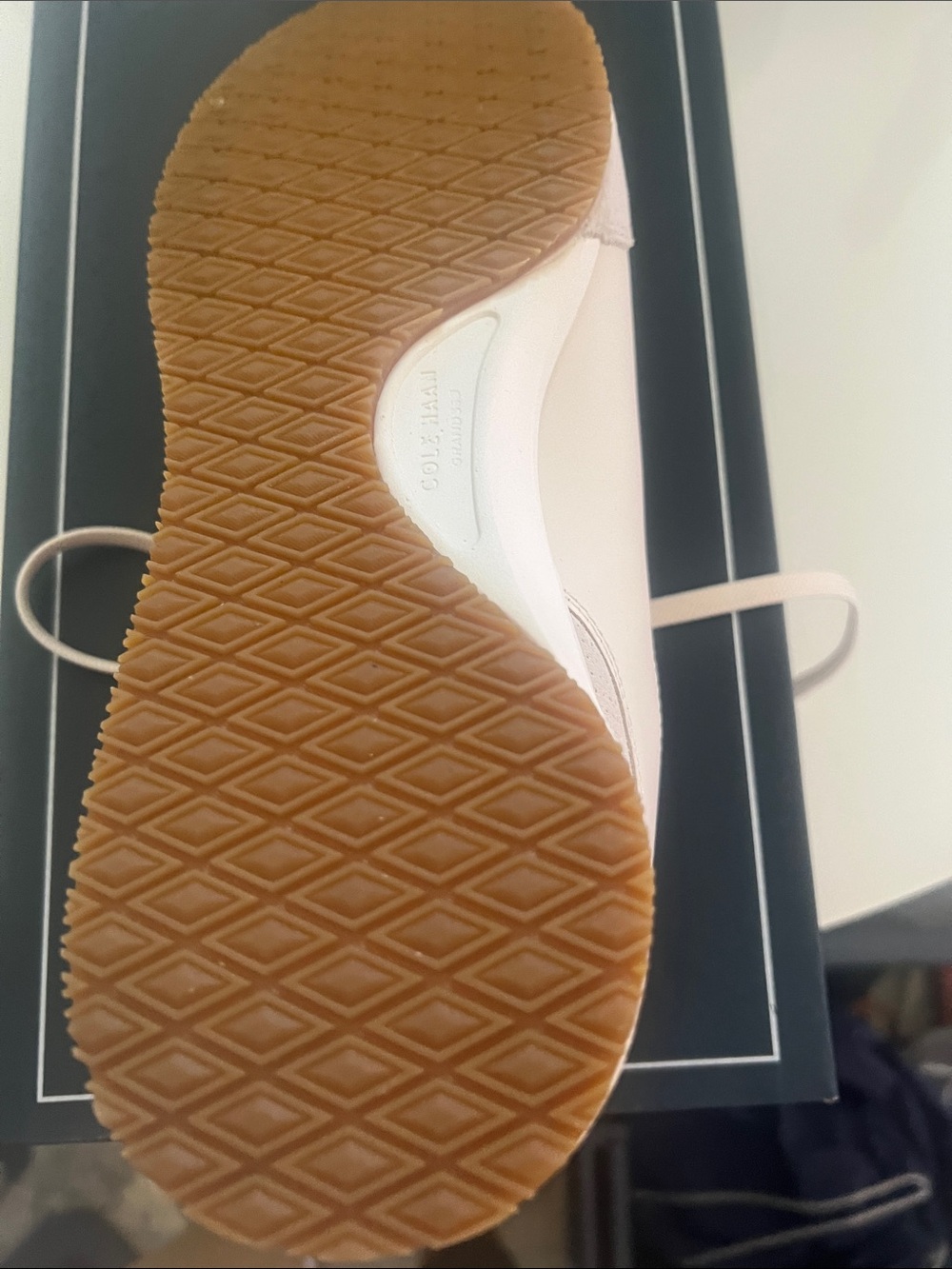 NIB Cole Haan Men's Leather & Suede Sneaker in Off-White - Picture 3 of 3